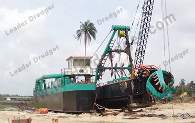 River Dredging Sand Suction Dredger 16m Dredging Depth - Leader Dredger